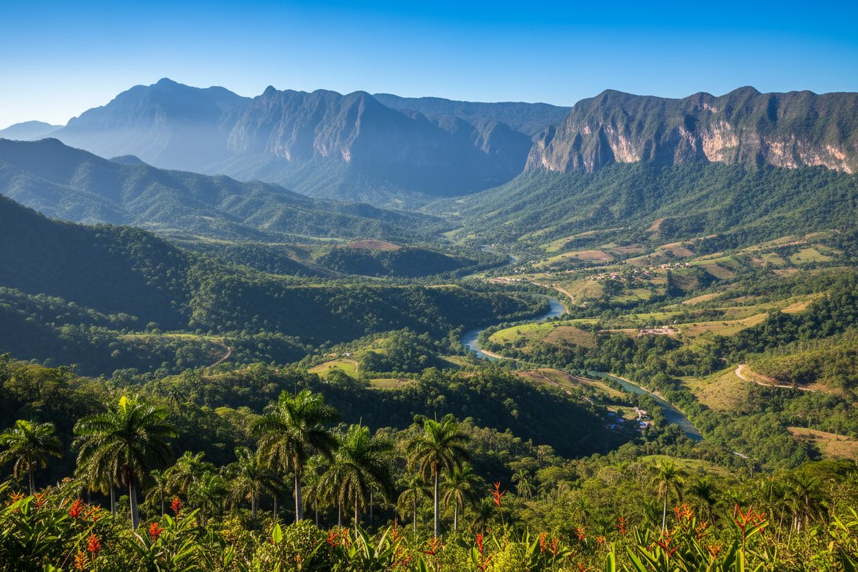 Mooie panorama van Hondurese landschap en bergen
